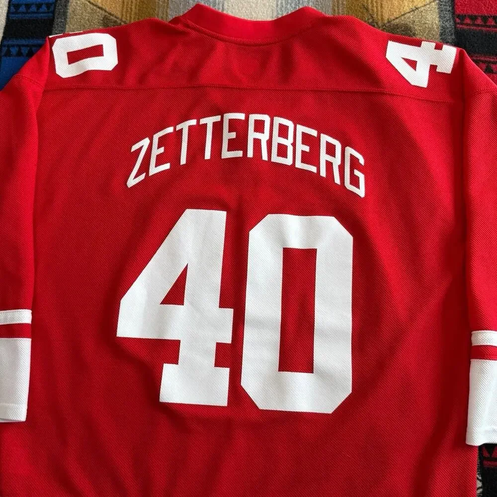Mens Henrik Zetterberg Detroit Red Wings NHL Hockey Jersey Size XL - Picture 5 of 9